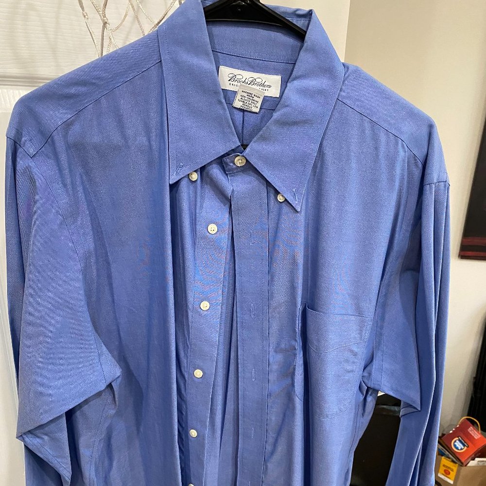 Brooks Brothers Button-down Dress Shirt - Blue - 16.6/35